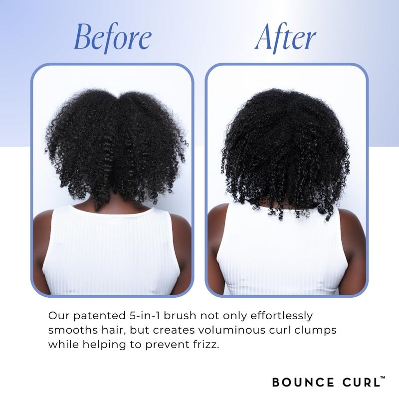 Bounce Curl فرشاة Volume EdgeLift، أداة 5 في 1 لتحديد وتكثيف التجاعيد، الأمواج واللفائف - زرقاء - Image 3